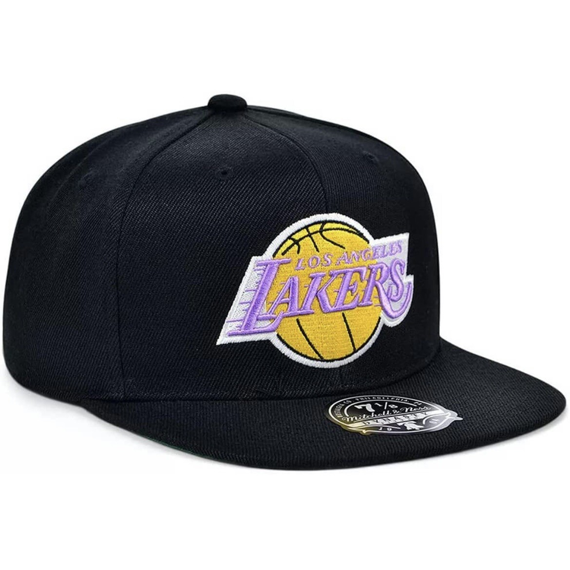 Los Angeles Lakers NBA Mitchell & Ness Black Dynasty Fitted Hat Men’s Size 7 3/8