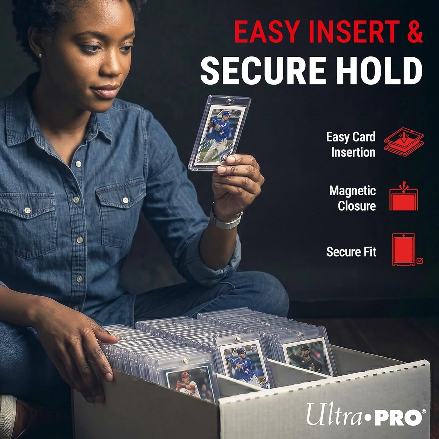 One Touch 35pt Magnetic Card Holders – Ultimate Protection & Display (5 Pack)