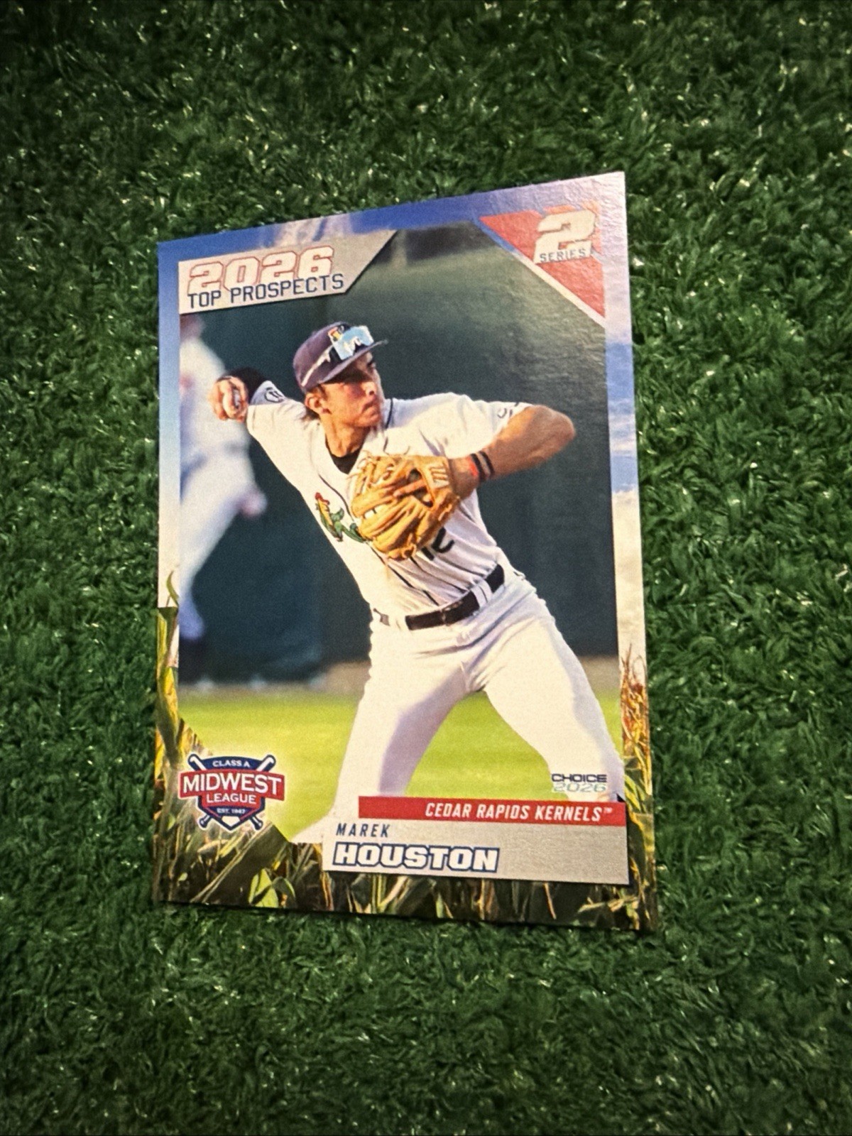 2026 Midwest League Top Prospects Series 2 Marek Houston Cedar Rapids Kernels BB