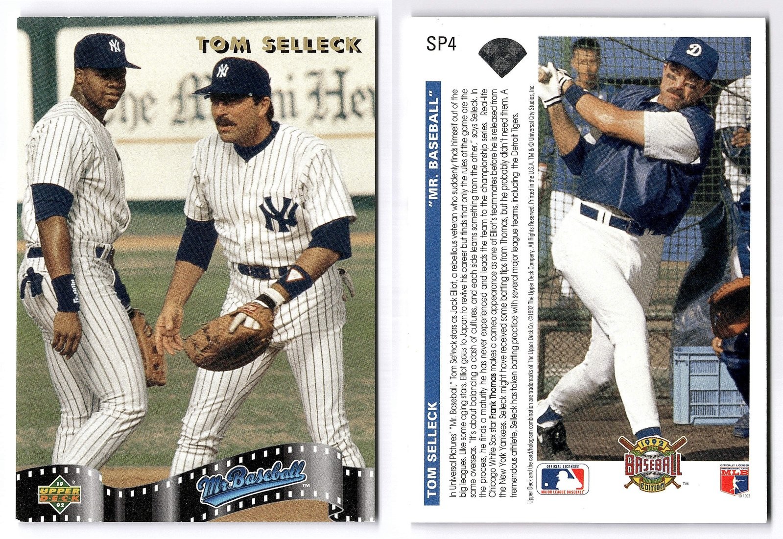 1992 Upper Deck Mr. Baseball #SP4 Tom Selleck Mr. Baseball New York Yankees
