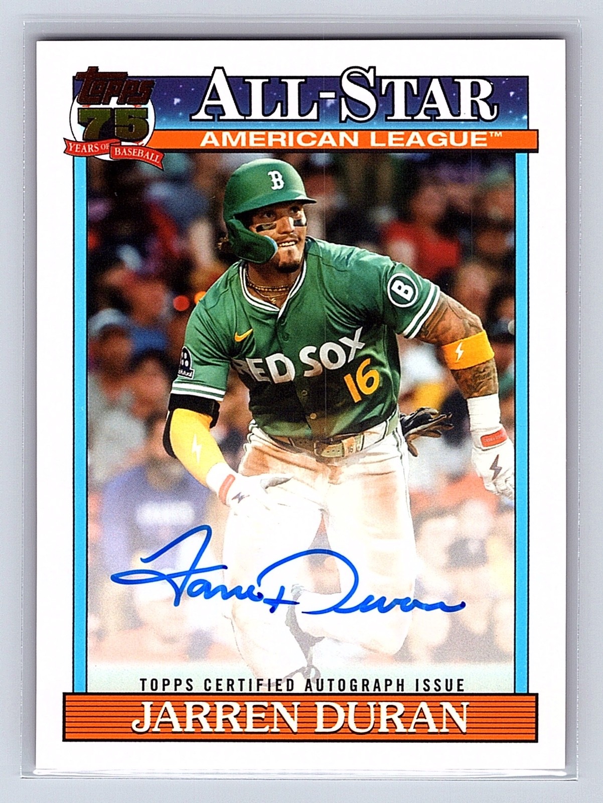 2026 Topps Series 2 Baseball Jarren Duran 1991 All-Stars Auto #91AS-JD. (W27)