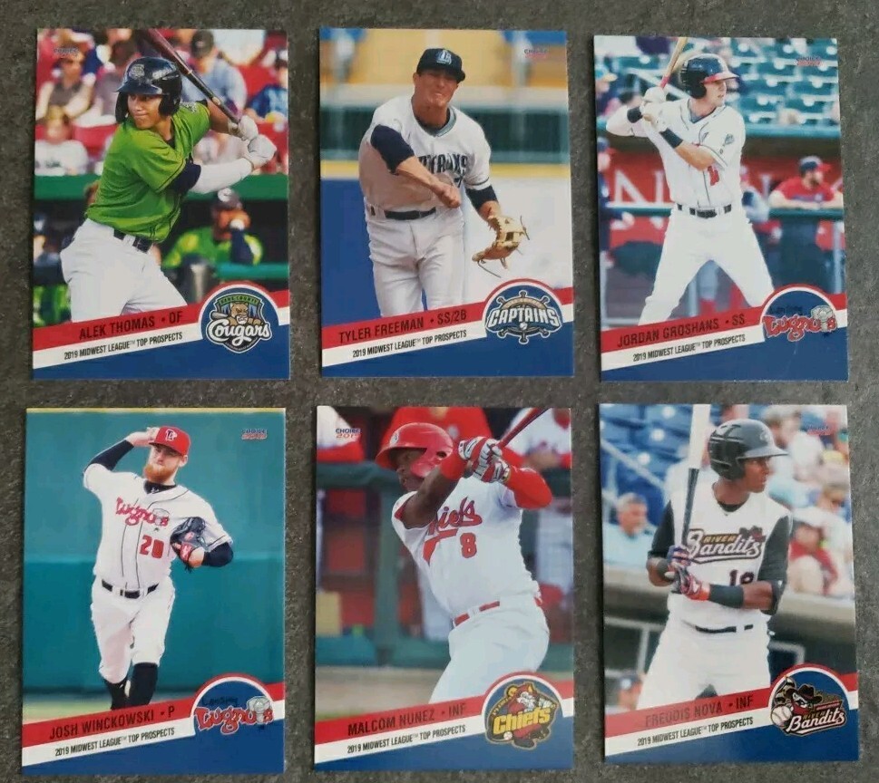 2019 Midwest League Top Prospects SINGLE CARDS from set – CHOOSE YOUR PLAYER