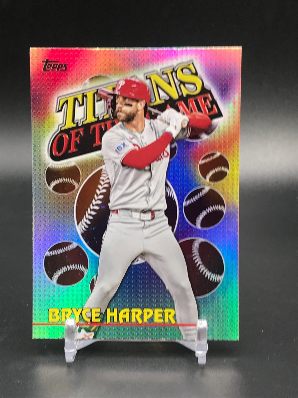 2026 Series 1 Baseball Titans Of The Game SP Rainbow Foil Bryce Harper