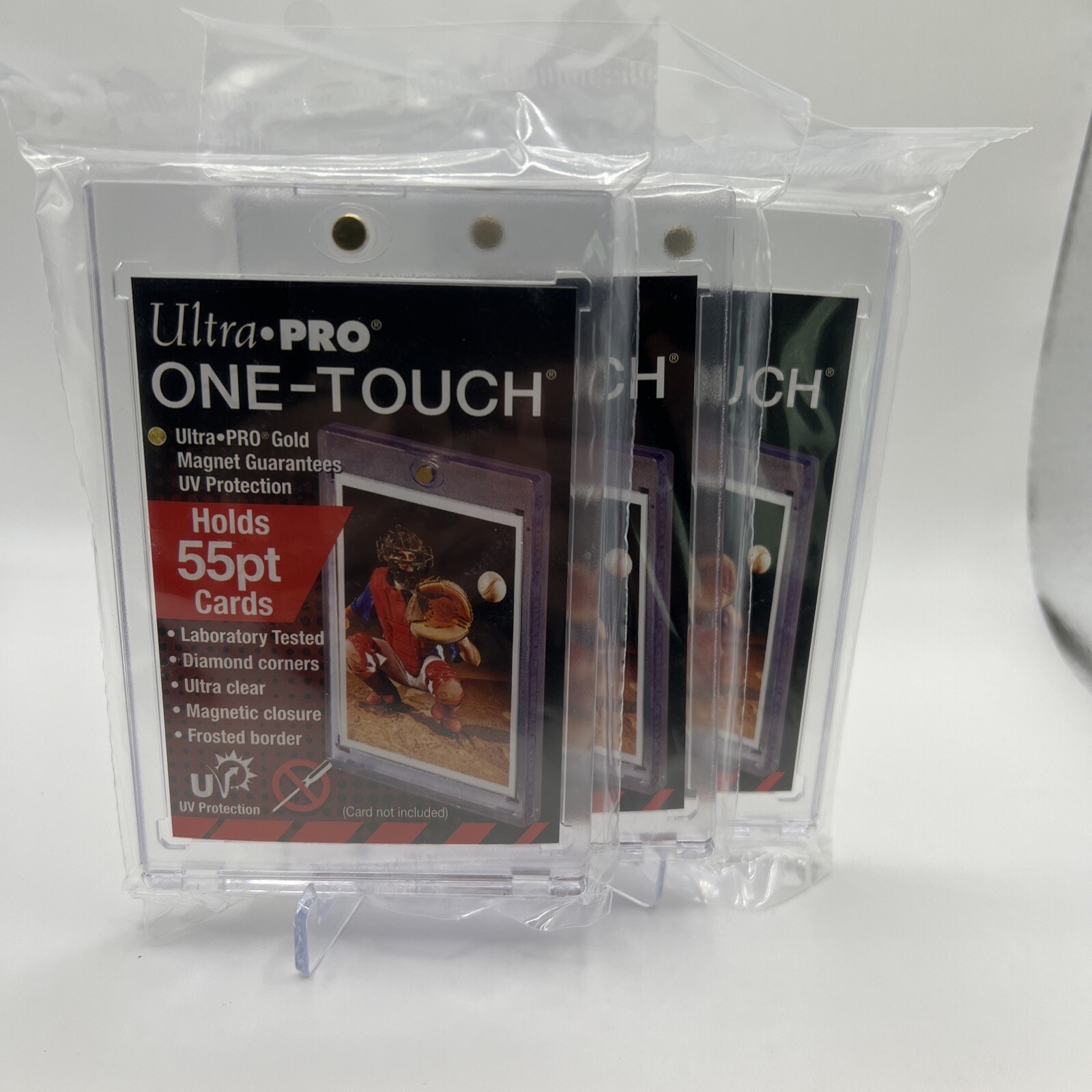 Ultra Pro One-Touch Magnetic Card Holder 55pt Point UV Protection – Lot of 3