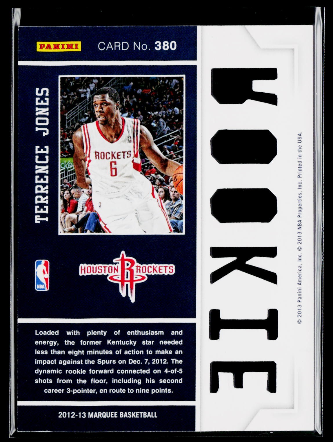 Terrence Jones 2012-13 Panini Marquee #380 Rookie Houston Rockets RC