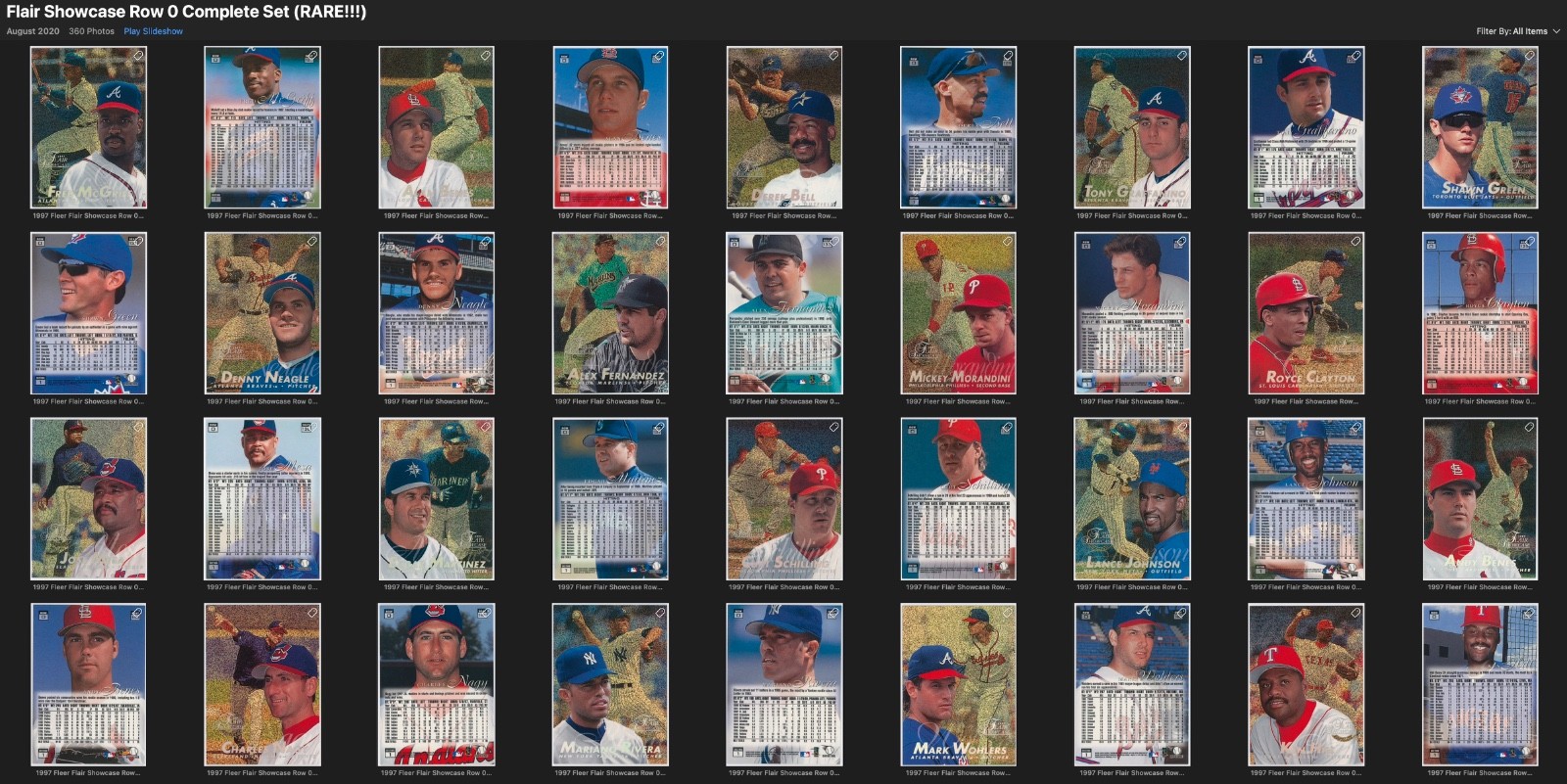 1997 Flair Showcase Row 0 Complete Set #1-180, Incredible!! Last of 6 MT sets!!