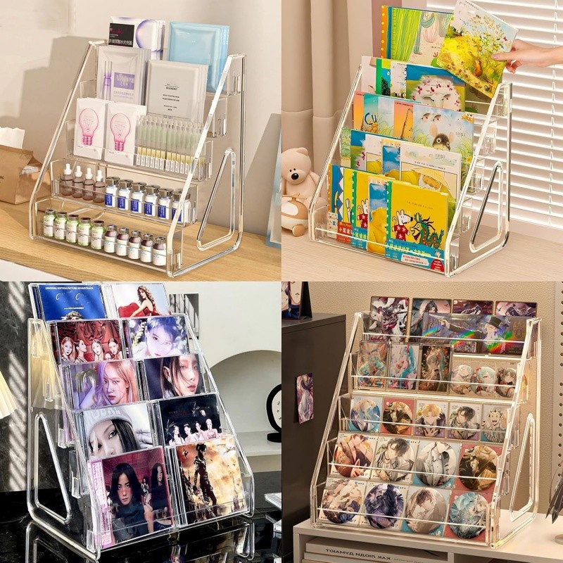 5 Tier Trading Card Display Stand Vertical Holder for Baseball Basketball Sport