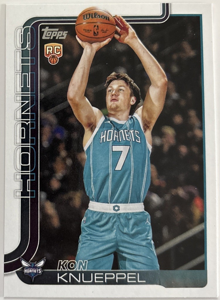 KON KNUEPPEL 2025-26 Topps Flagship #204 Rookie Card RC Charlotte Hornets