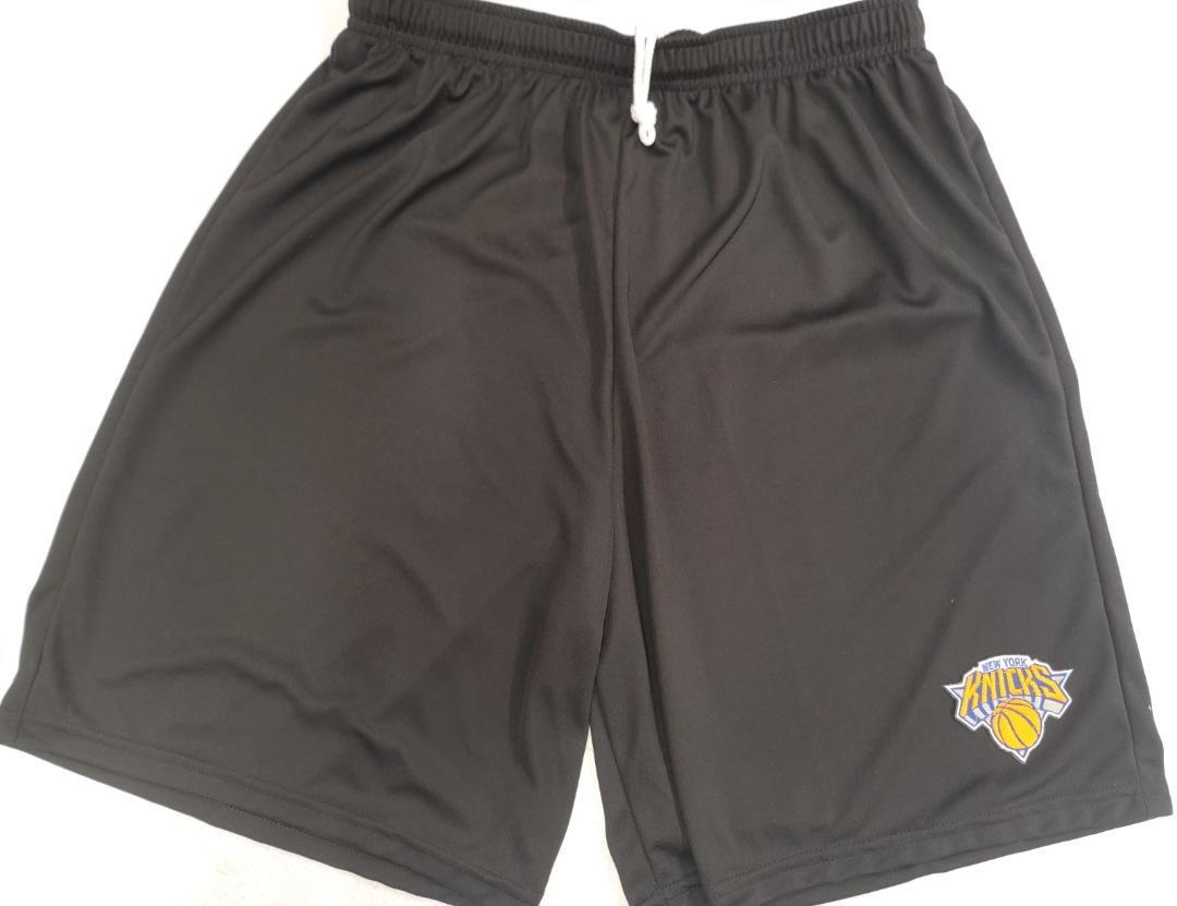 0725 Mens NBA Apparel NEW YORK KNICKS Embroidered SHORTS Black Royal Orange NEW