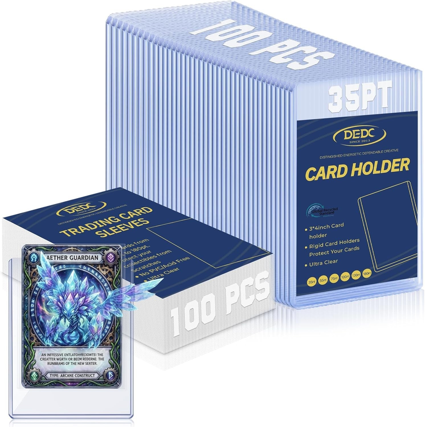 200 Top Loader Thick Card Load Holder Storage for Trading Cards Sports Soft Penn
