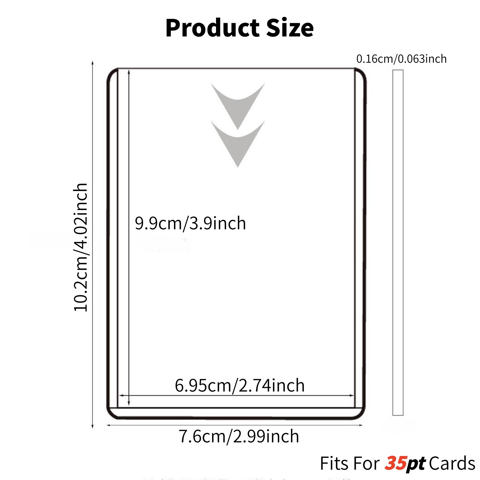 PVC Top Load Holders With Colorful Border, 3″ x 4″ Rigid Hard Card Sleeve 35pt