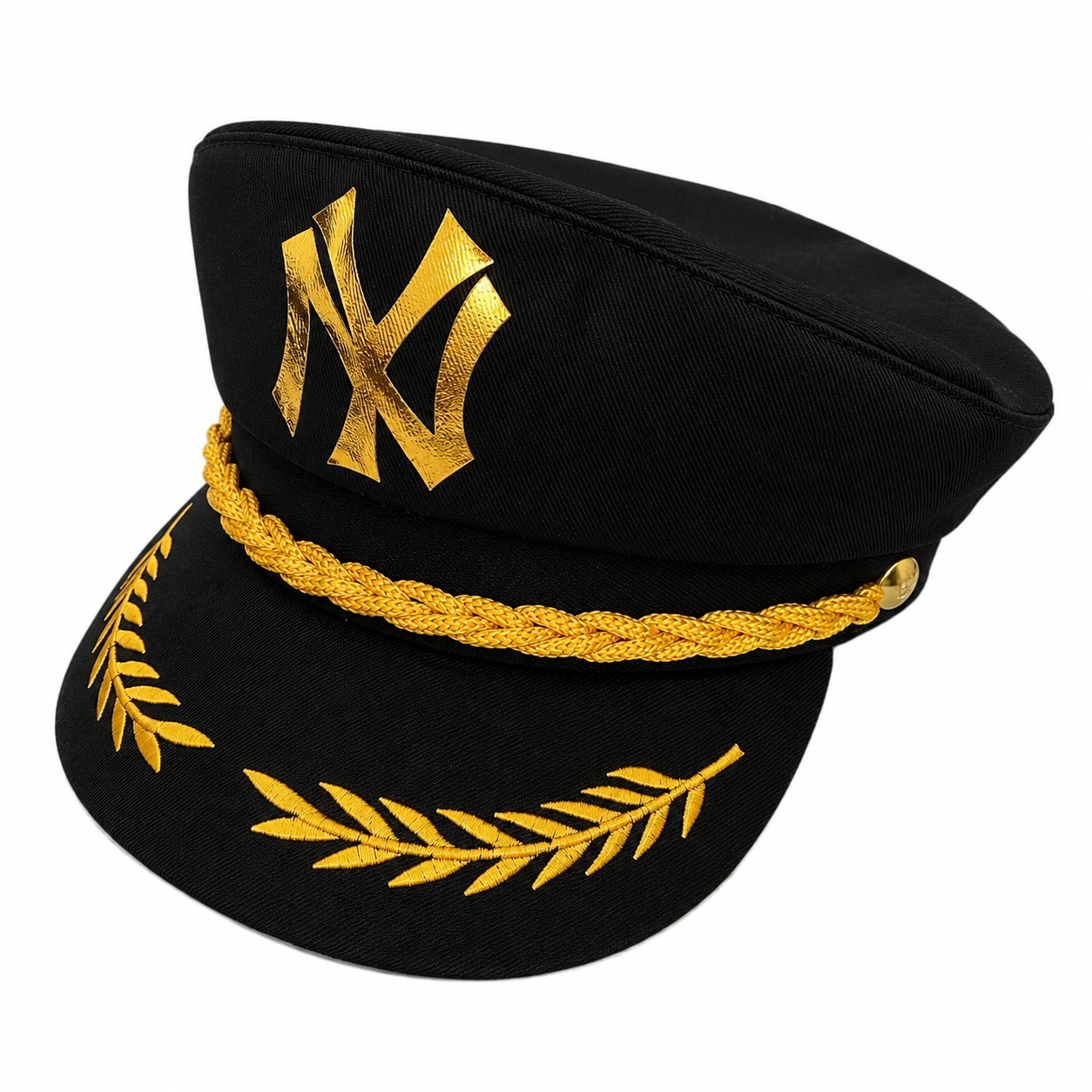 Captain Hat YANKEES/Black Cotton/NEW YORK/ADJUSTABLE/ Yankees Fans