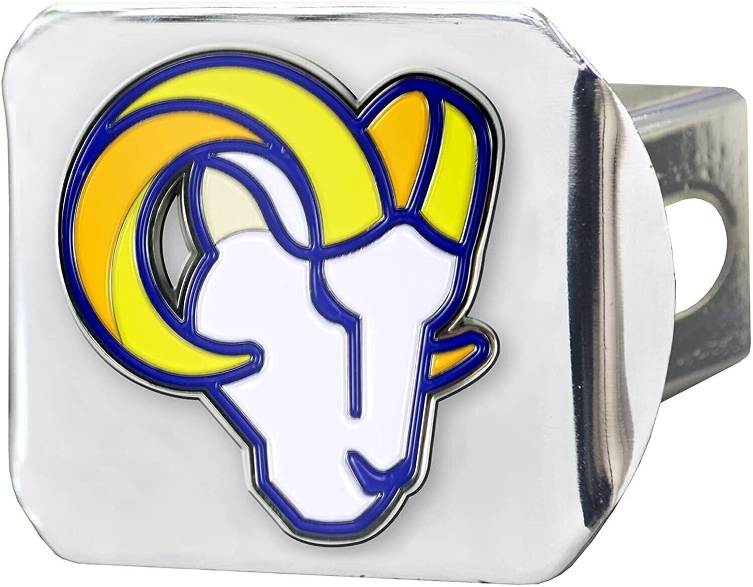 Los Angeles Rams Hitch Cover Solid Metal with Raised Color Metal Emblem 2″…