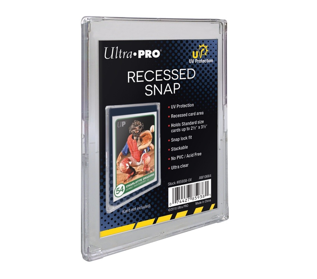 (1) Ultra Pro UV Protected Full Sized Recessed Snap Card Holder Standard Size