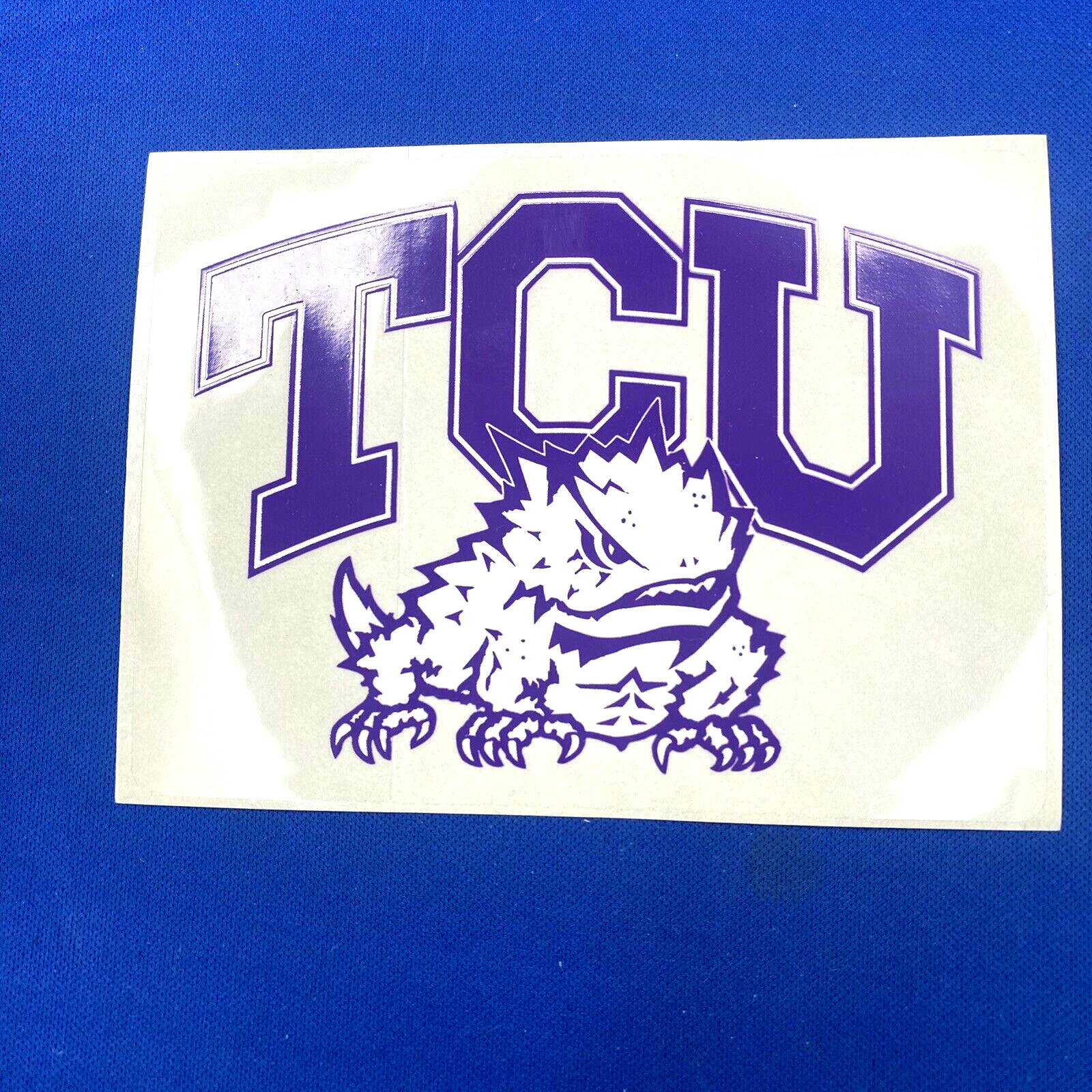 TCU Horned Frogs Logo Static Cling Sticker Decal 3.25inx4.35in Window Car Laptop