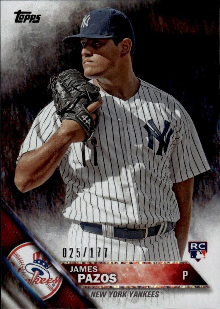 2016 Topps #365 James Pazos Sparkle Foil #/177