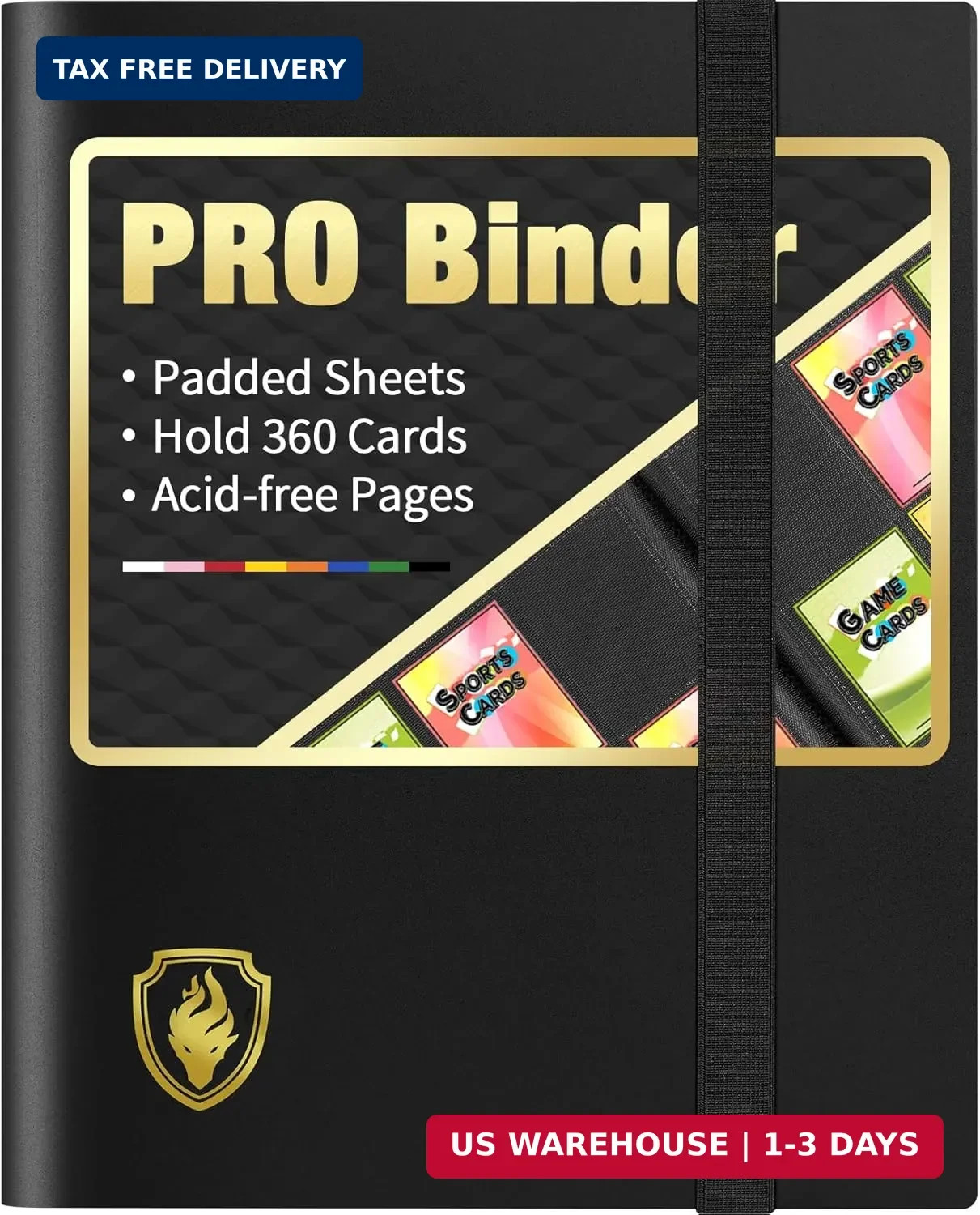 Fabmaker Card Binder Heavy Duty Side-loading Sturdy Black Fits Game Sport Cards