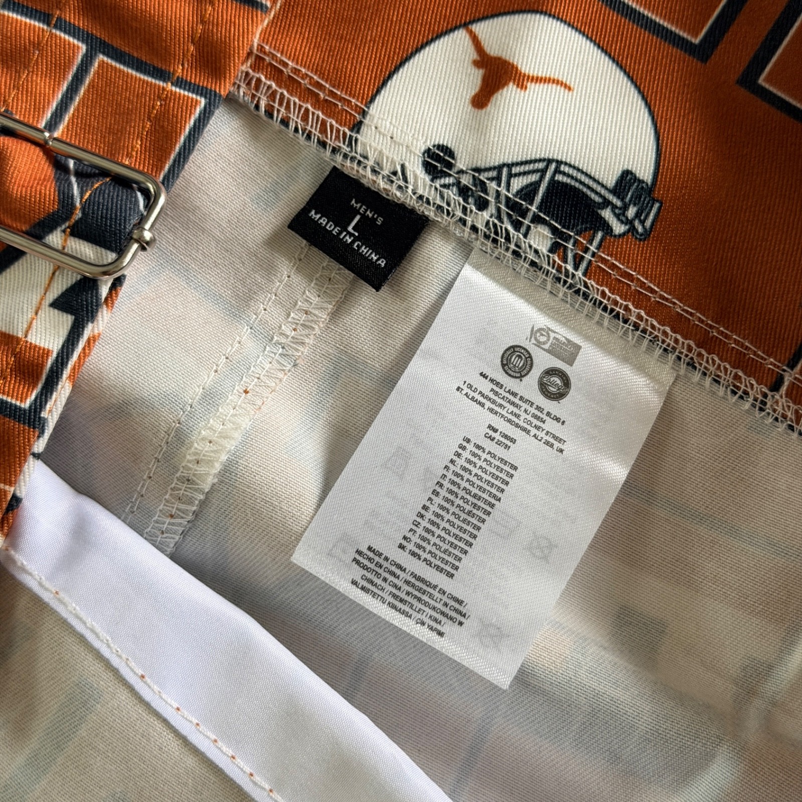 Texas Longhorns Men’s Large Overalls Bib Repeat All Over Print FOCO NCAA