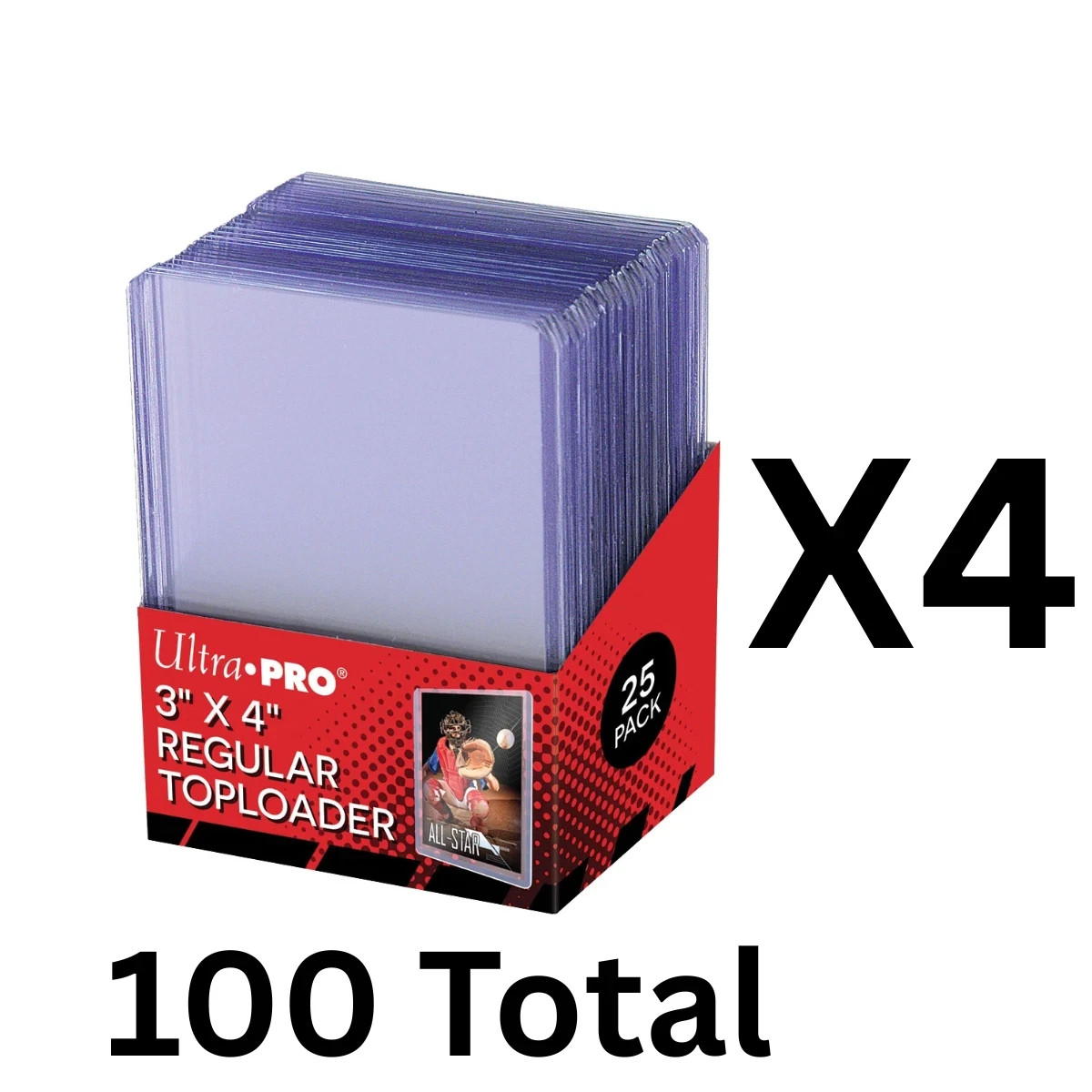 Ultra PRO 3″ x 4″ Regular Toploader – 100 Toploaders – Pokemon, Magic, Sports