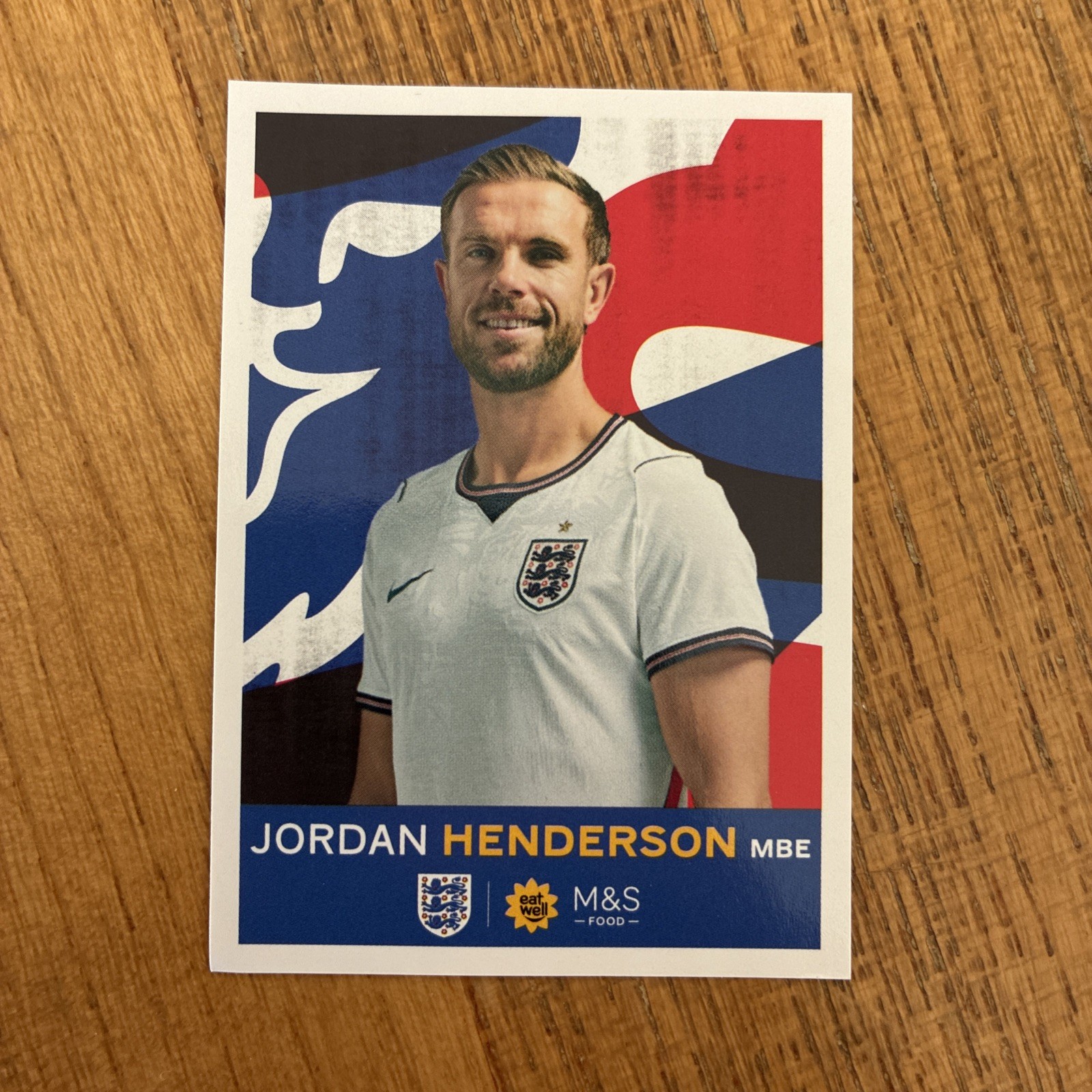 Official Panini M & S England Sticker Collection Jordan Henderson #21 Non-Stuck