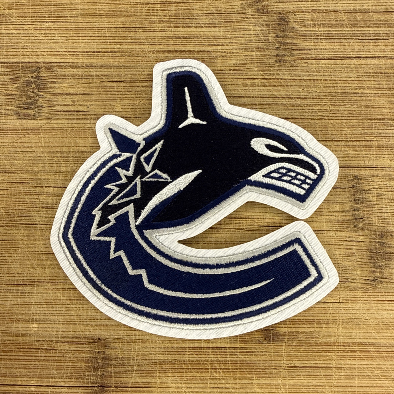 Vancouver Canucks Orca Hockey Logo 4.5×4.25in Embroidered Patch