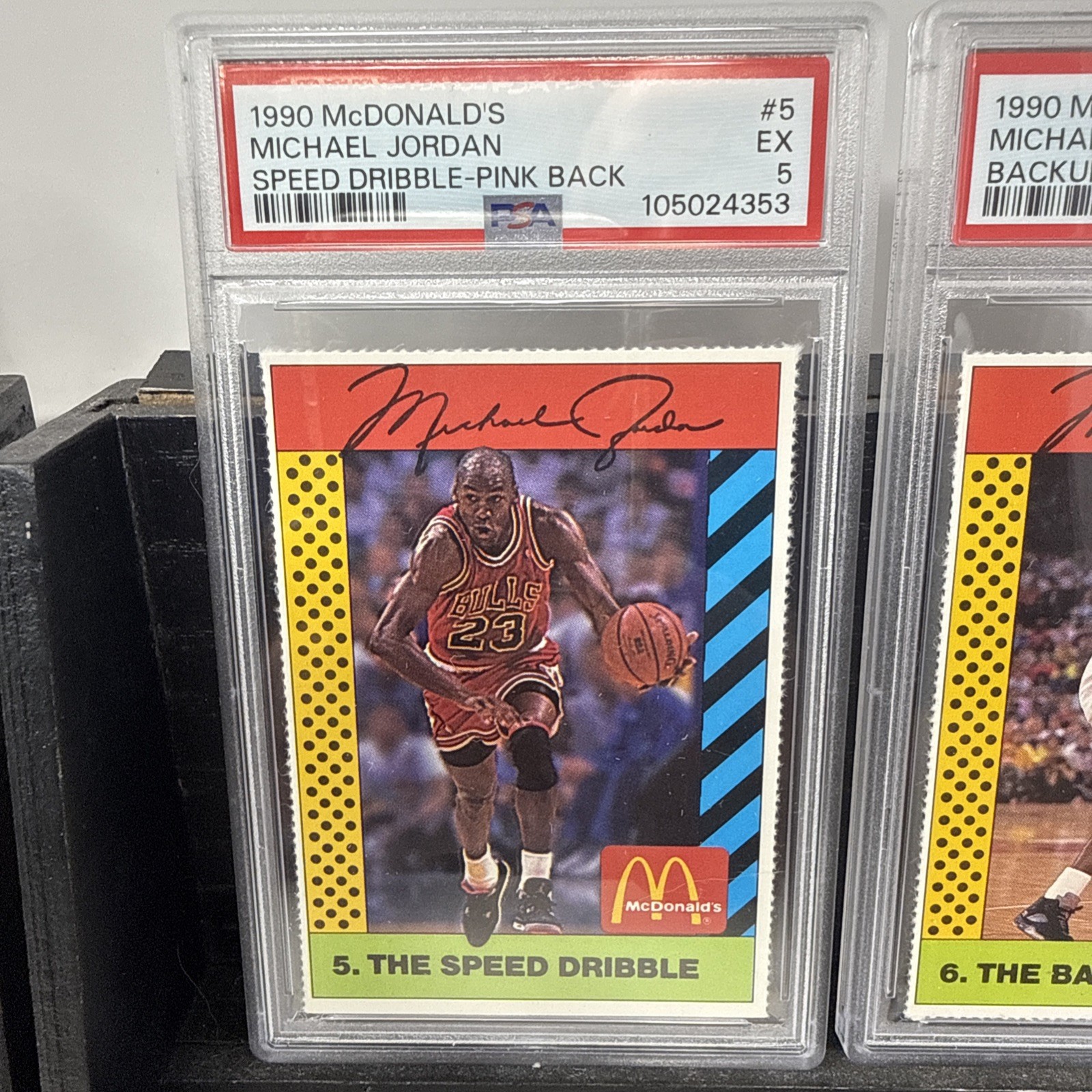 1990 McDonald Michael Jordan Pink Back 1-8 PSA Graded 3-6