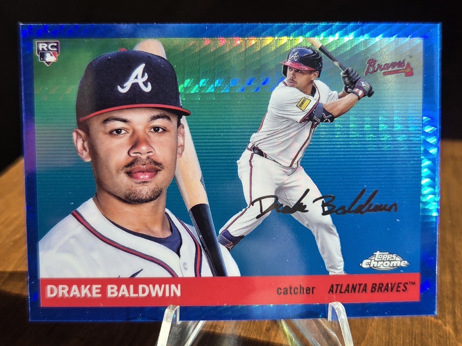 2025 Topps Chrome Platinum Drake Baldwin #265 Blue Prism Refractor RC Braves🔥🐸