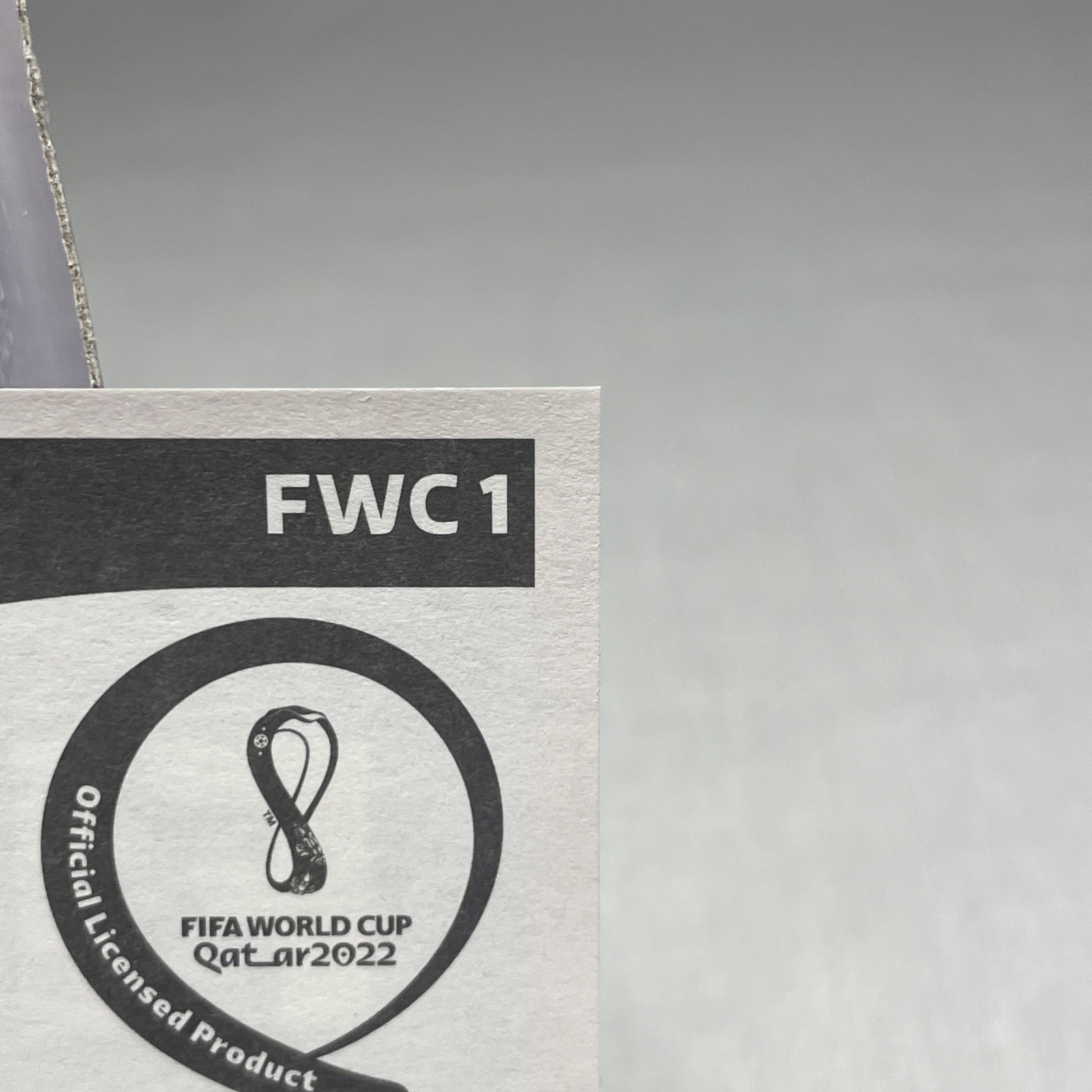 FIFA World Cup Red Sticker Logo Mint Panini Football card Soccer 2022 Qatar FWC1