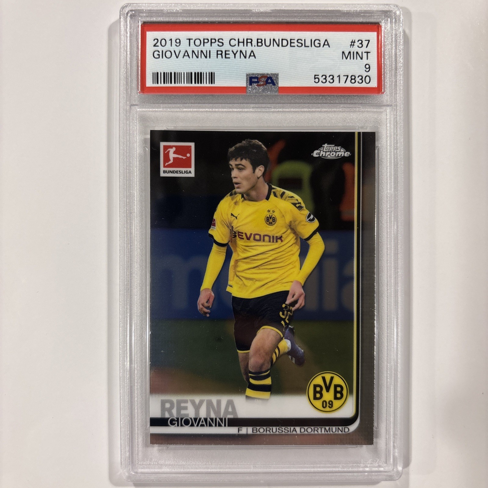 2019-20 Topps Chrome Bundesliga Giovanni Reyna #37 Rookie (RC) PSA 10 🇺🇸