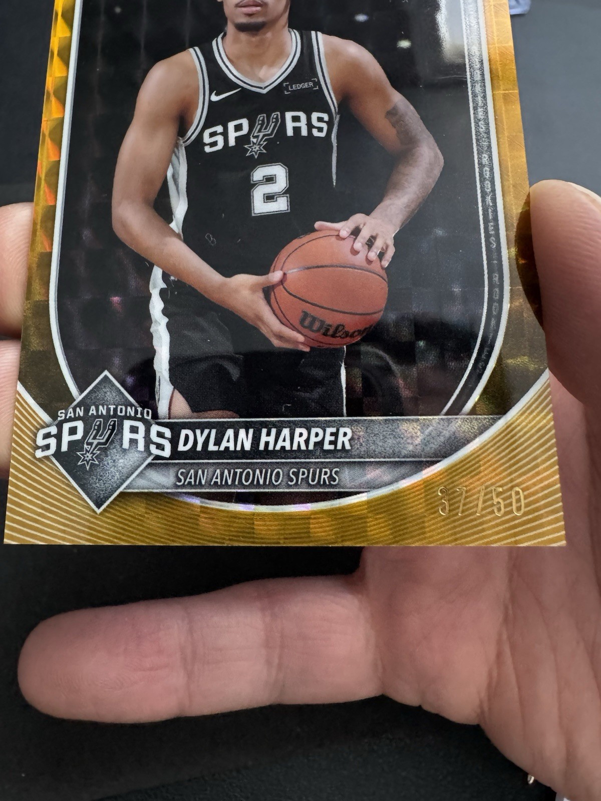 2025-26 Bowman Chrome Dylan Harper Spurs #BCV-2 Rookie Geometric Gold /50