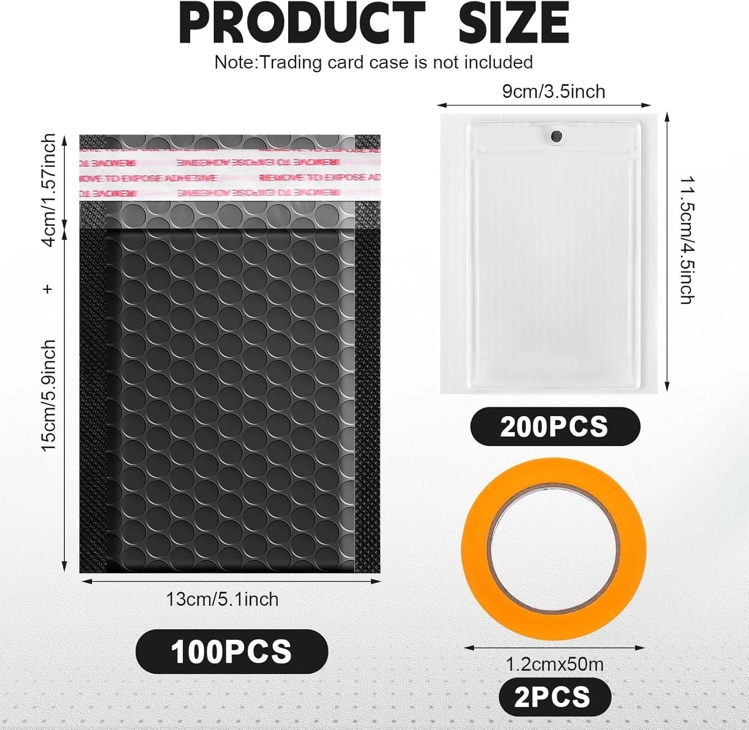 302 Pcs Trading Card Shipping Protector Set Include 200 Precut Plastic Insert…