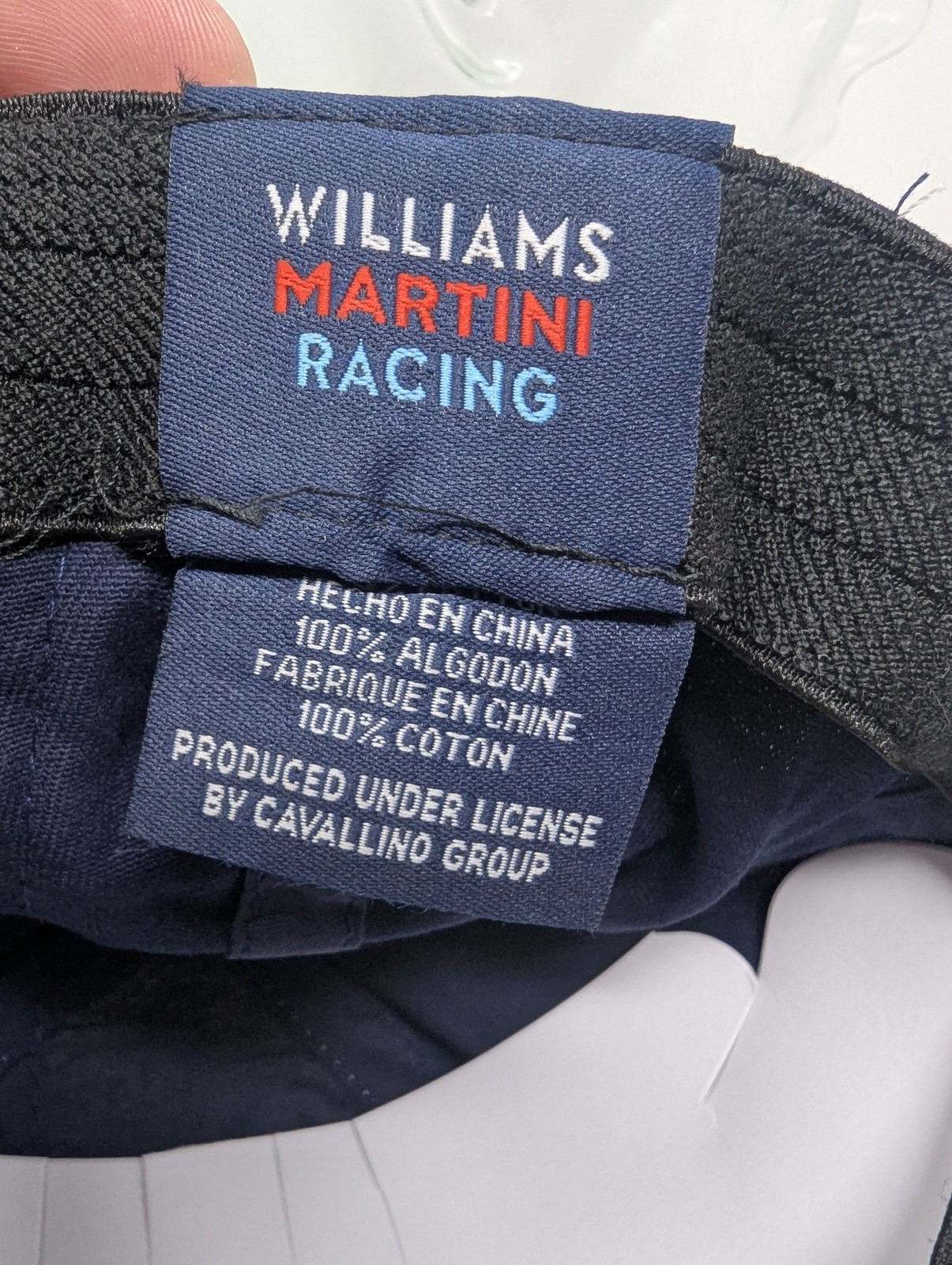 Williams Martini Racing Hat Cap Strap Back One Size Blue White F1 Racing Mens