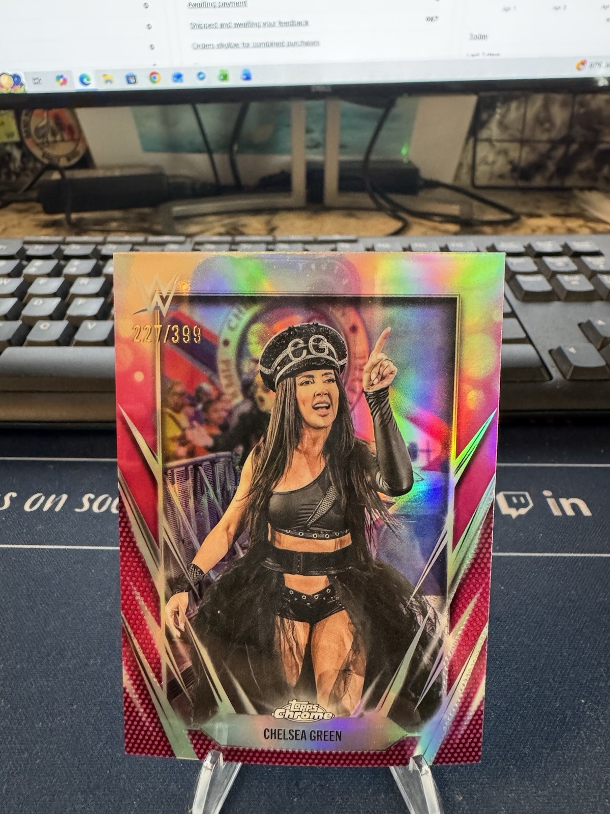 2026 Topps Chrome WWE Chelsea Green Magenta Refractor/399