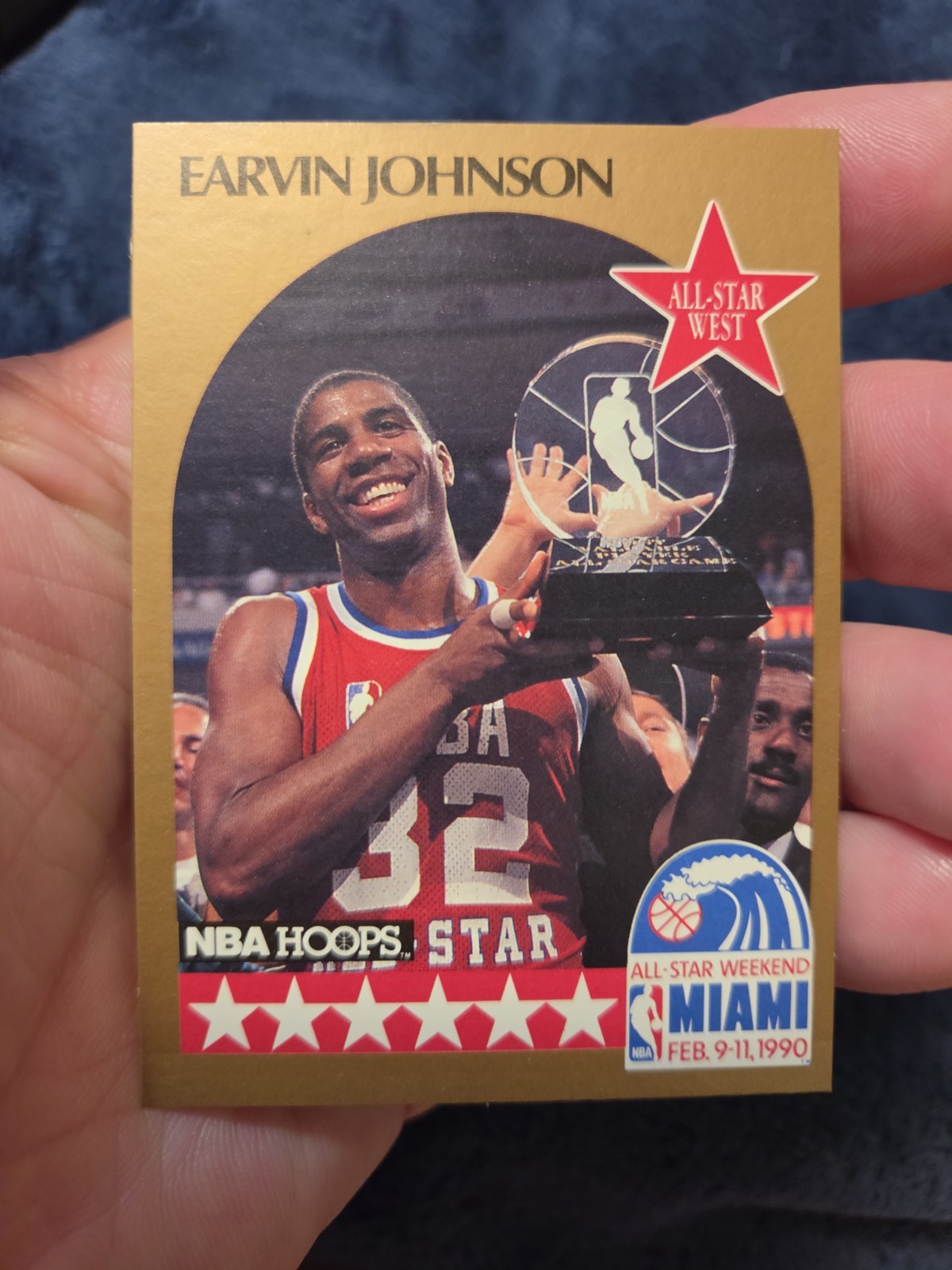 Magic Johnson 1990-91 NBA Hoops #18 All-Star Basketball Card LA Lakers