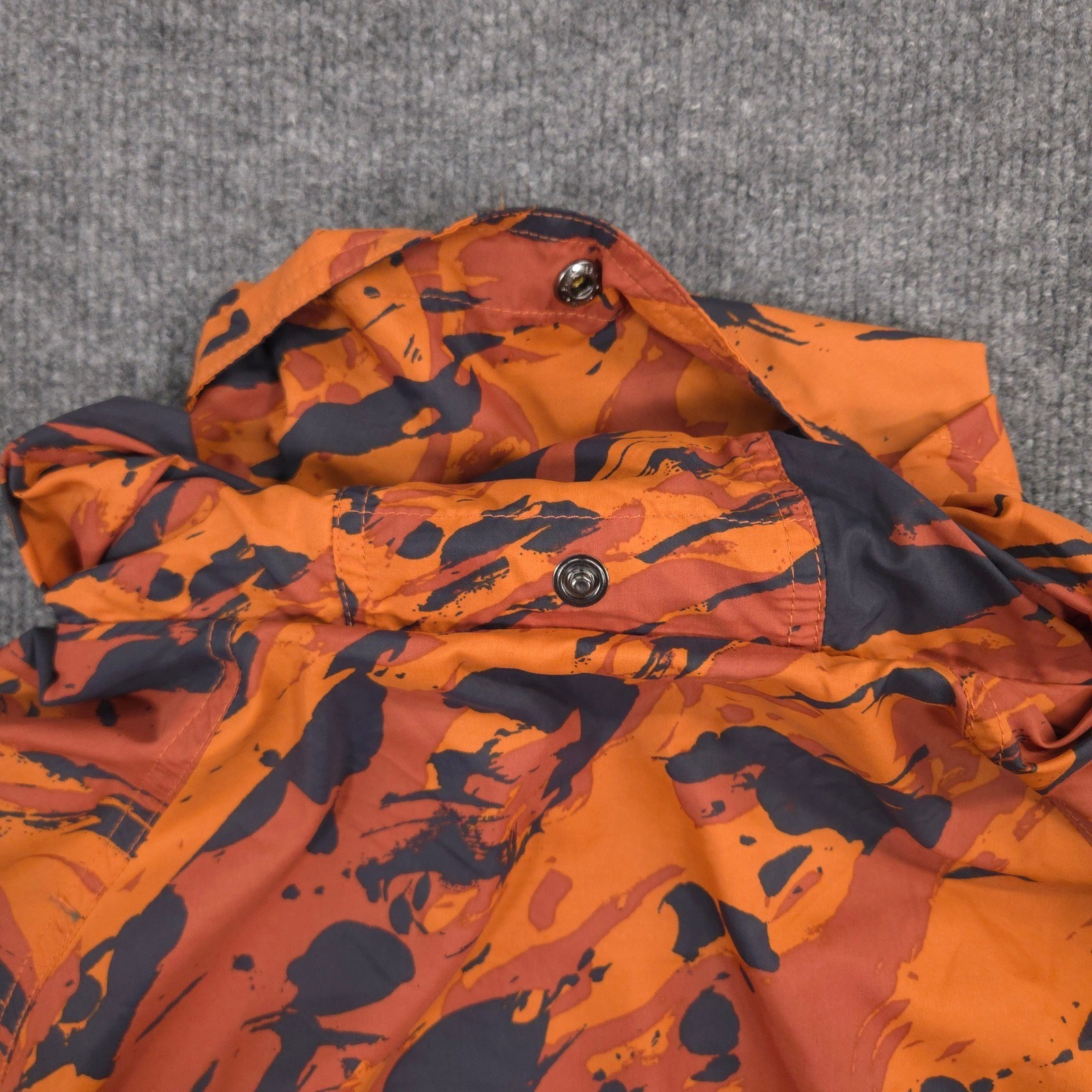 Nike Texas Longhorns Windrunner Anorak Jacket Mens L Orange Camo Stowaway Hood