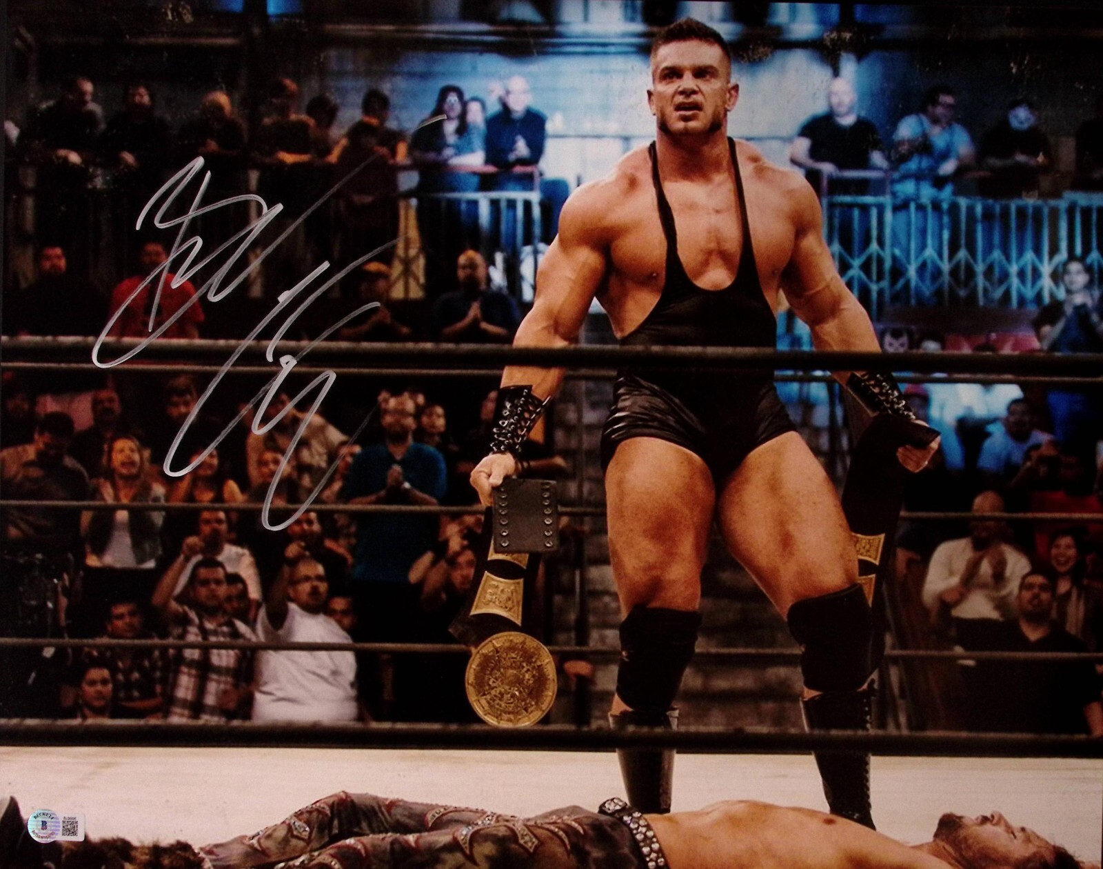 Brian Cage Signed 16×20 Photo BAS COA AEW ROH Lucha Libre AAA Impact FCW Auto 95