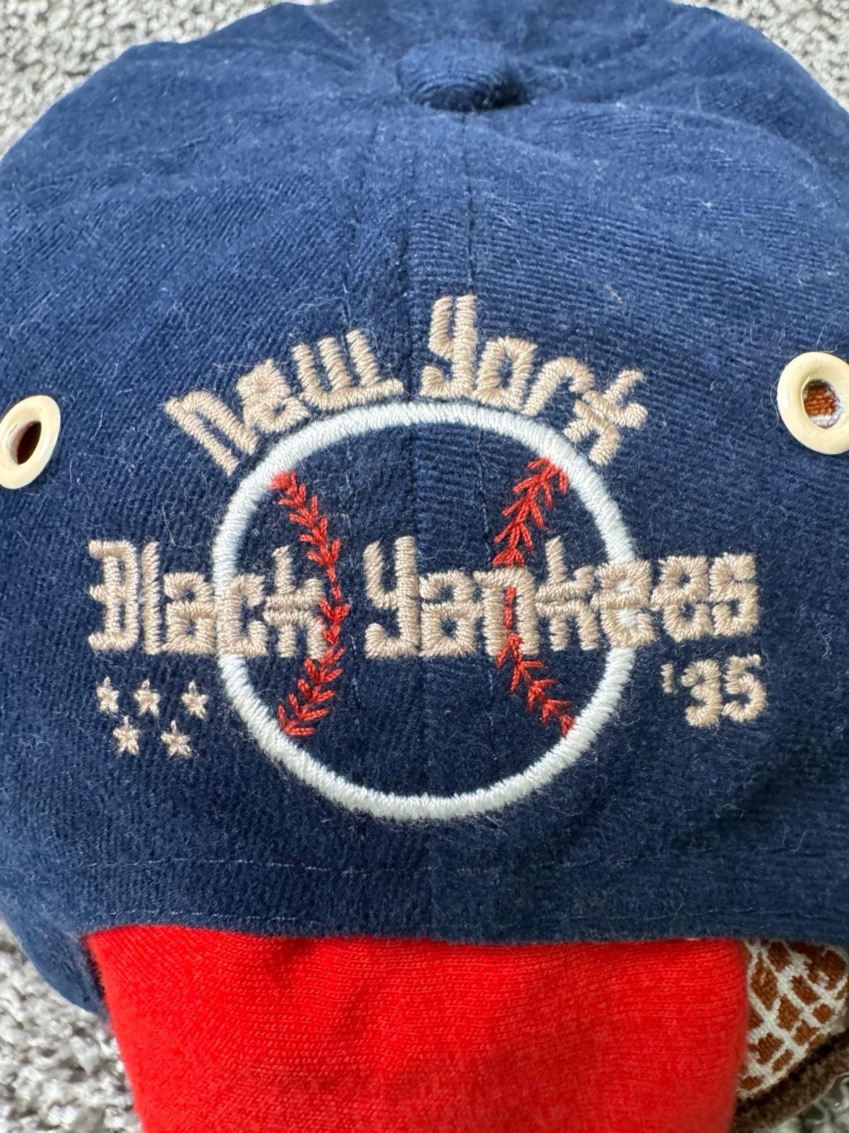 New York Black Yankees Hat Cap Strapback One Size Blue Blue Marlin Adjustable