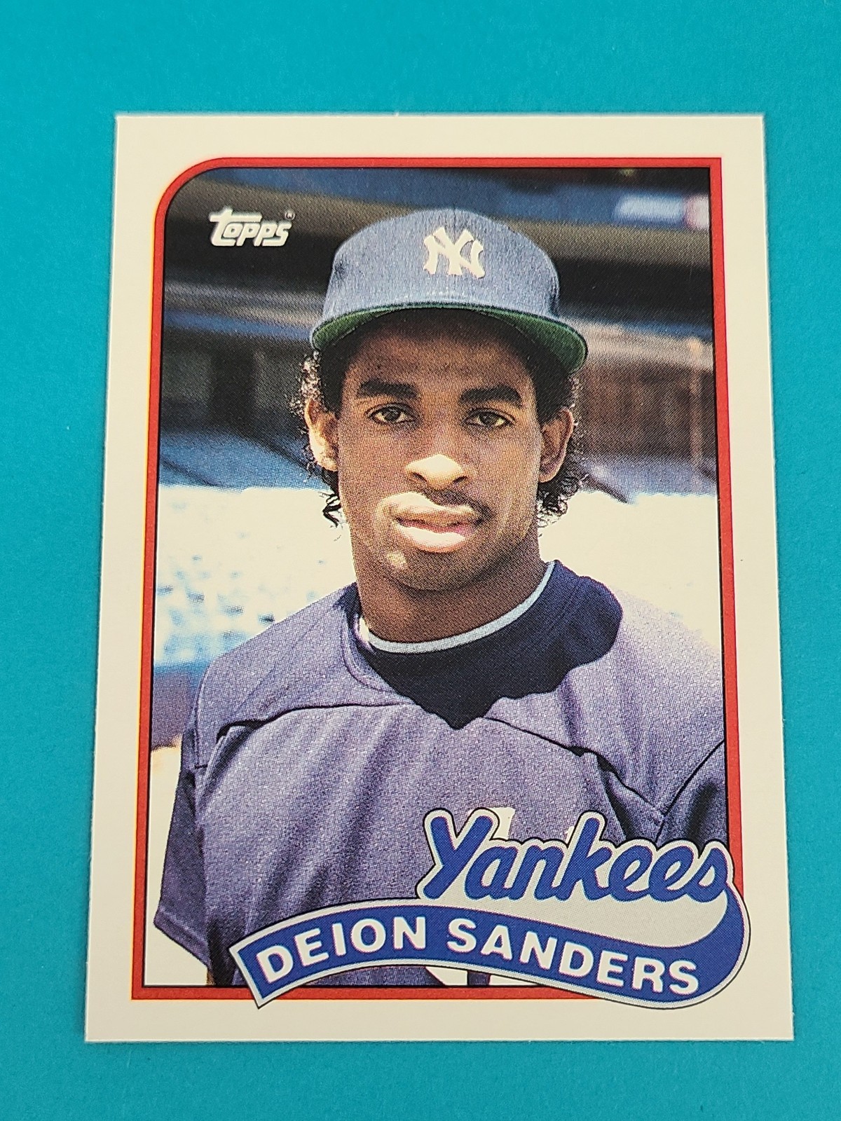 1989 Topps Traded RC #110T Deion Sanders New York Yankees BASEBALL Card U1