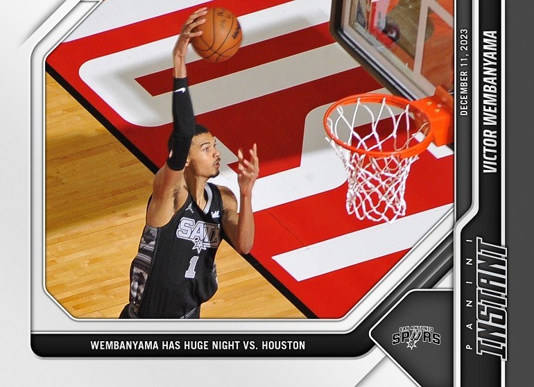 2023-24 PANINI INSTANT #156 VICTOR WEMBANYAMA RC HUGE NIGHT VS HOUSTON ROCKETS