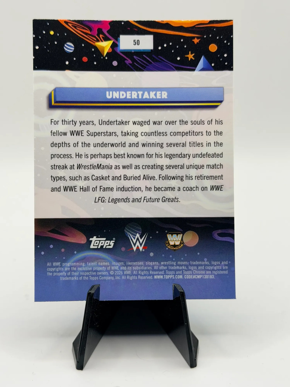 2026 Topps Chrome Cosmic WWE Undertaker #50 Green Speckle Refractor /75
