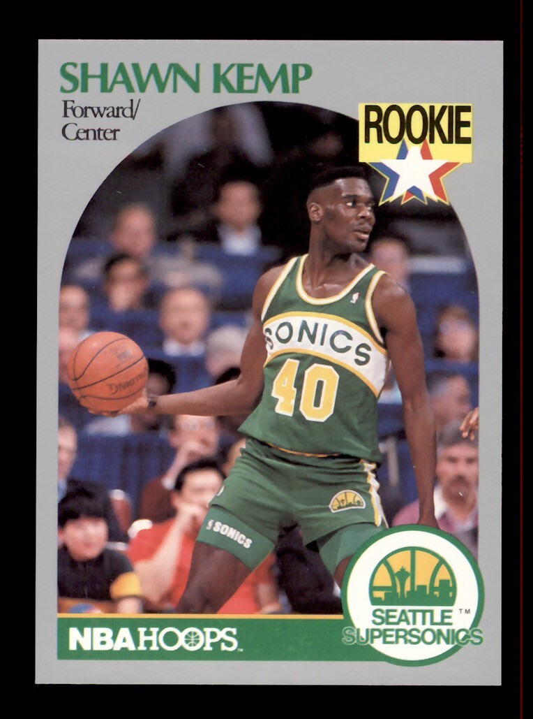 1990-91 NBA HOOPS #279 SHAWN KEMP ROOKIE RC SEATTLE SUPERSONICS