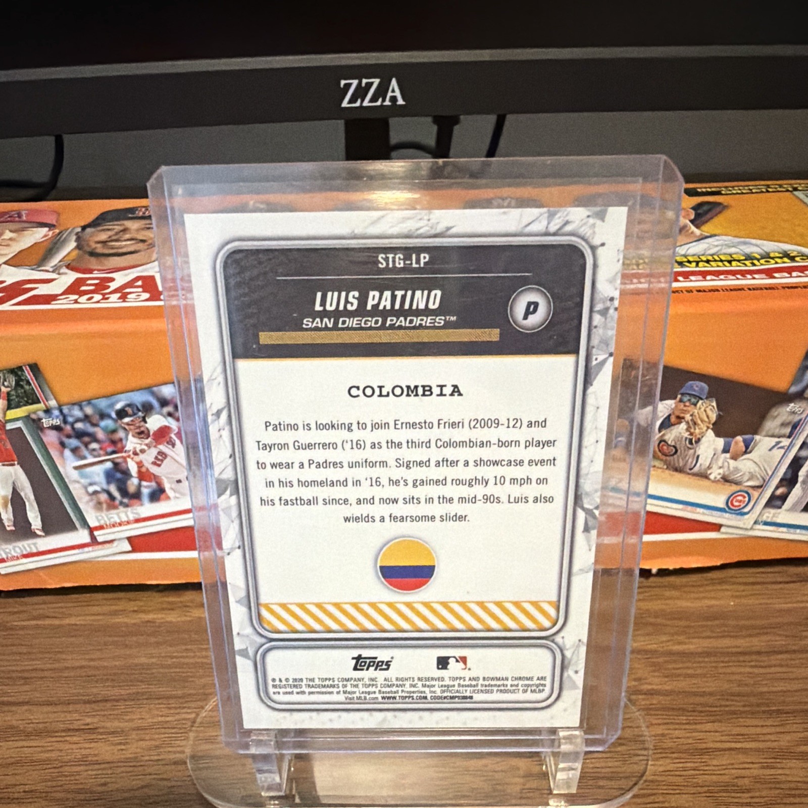 Topps 2019 Bowman Chrome Spanning Globe Luis Patino #STG-LP Padres 103/150 Blue