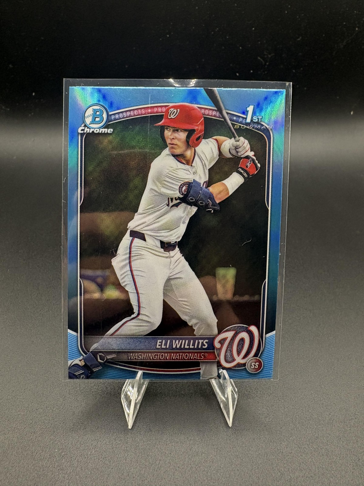 2025 Bowman Draft #BDC-1 Eli Willits Chrome Sky Blue Refractor