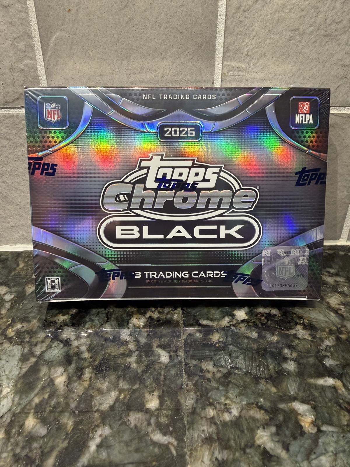 2025 Topps Chrome Black NFL Football Hobby Box – Factory Sealed
