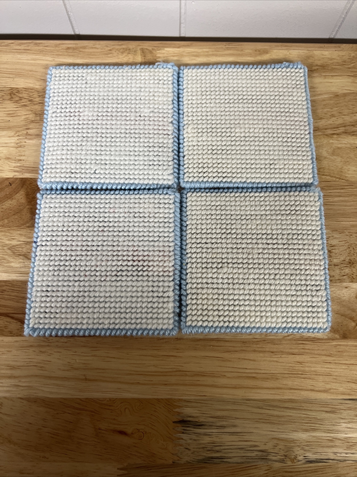 Buffalo Bills Plastic Canvas Coasters New 4.25”x4.2 Set Of Four