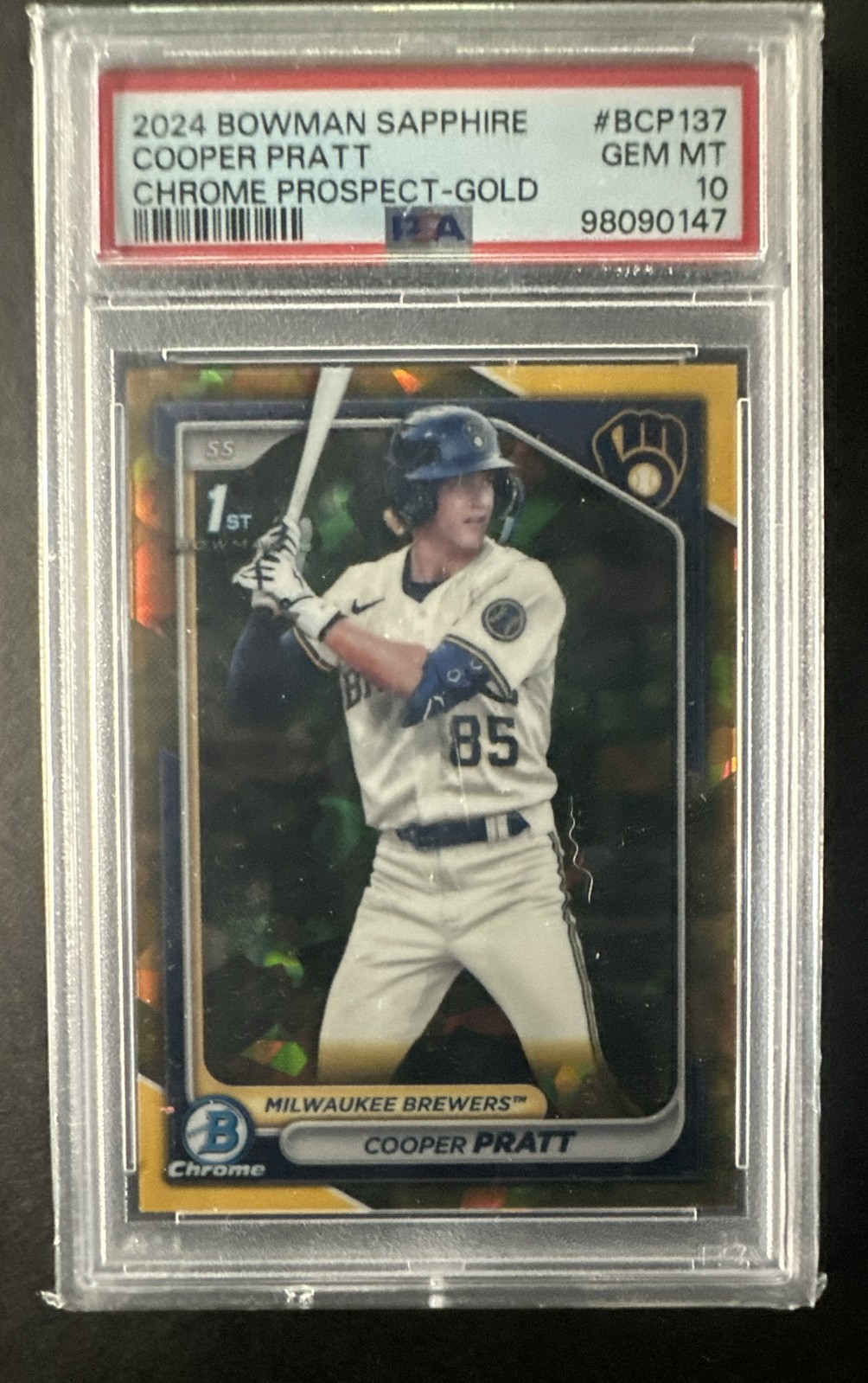 2024 Bowman Sapphire Edition – Chrome Prospects Cooper Pratt #BCP-137 Gold…