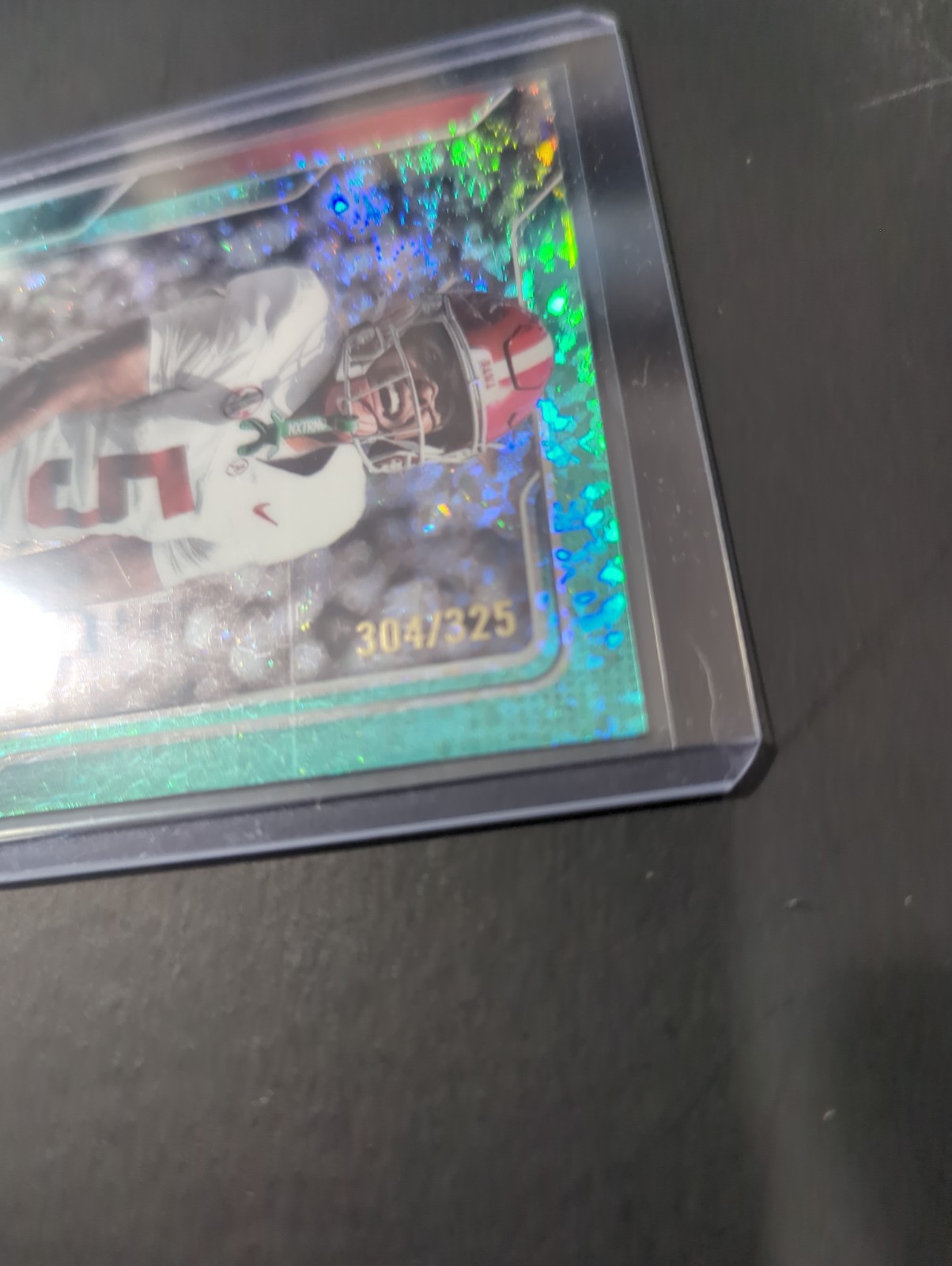 2025 Bowman University Chrome – Germie Bernard #187 Aqua Mini-Diamond Refr /325