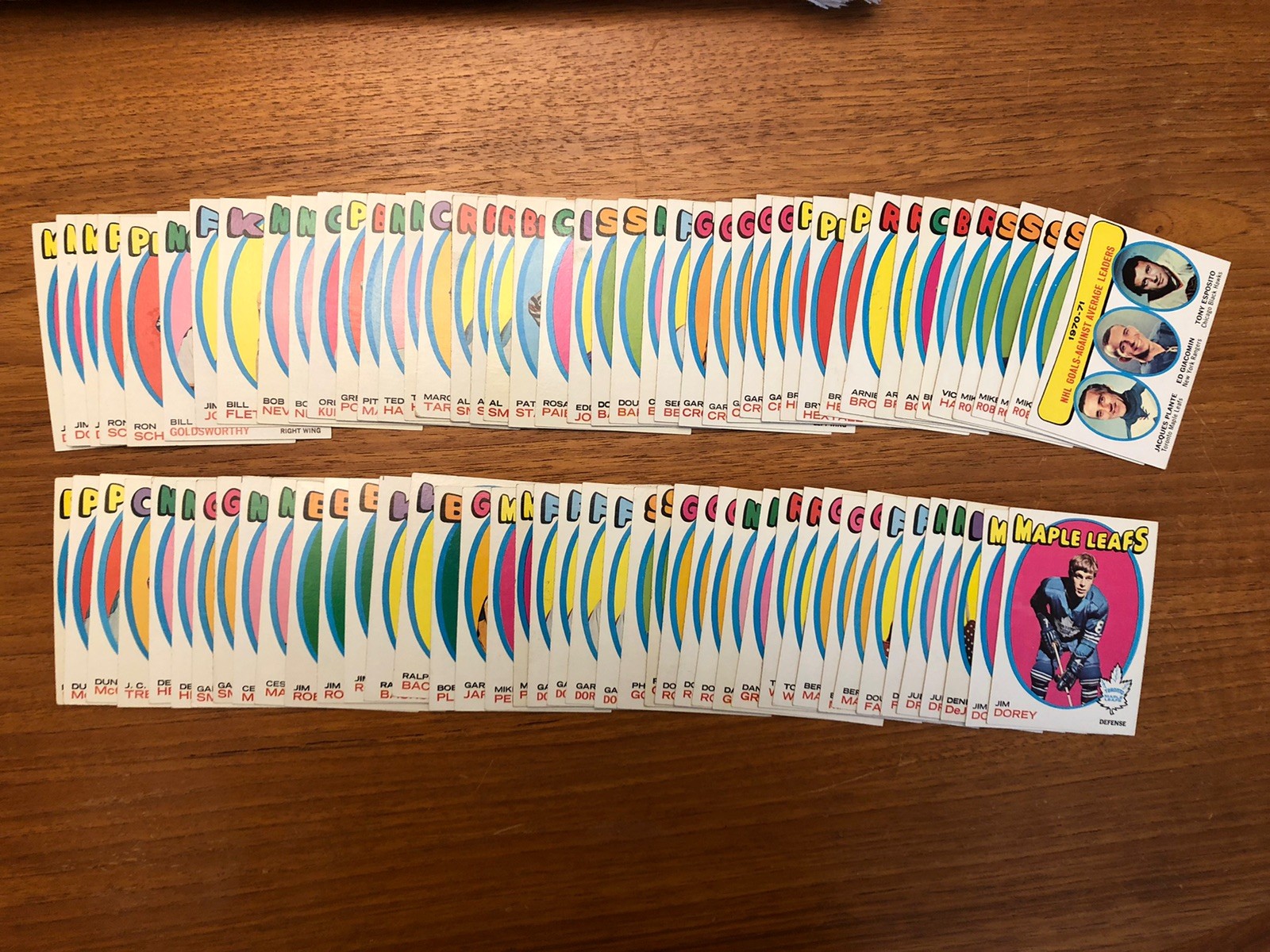 (86) 1971-72 Topps Hockey Card Lot Dupes VG to EX