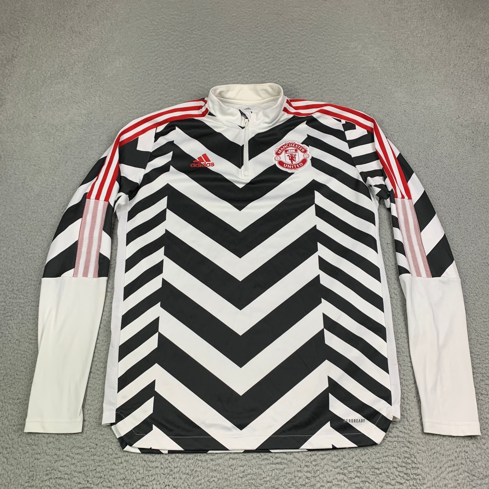 Adidas Manchester United Third 2020-21 Soccer Training Jersey Size Large Zebra