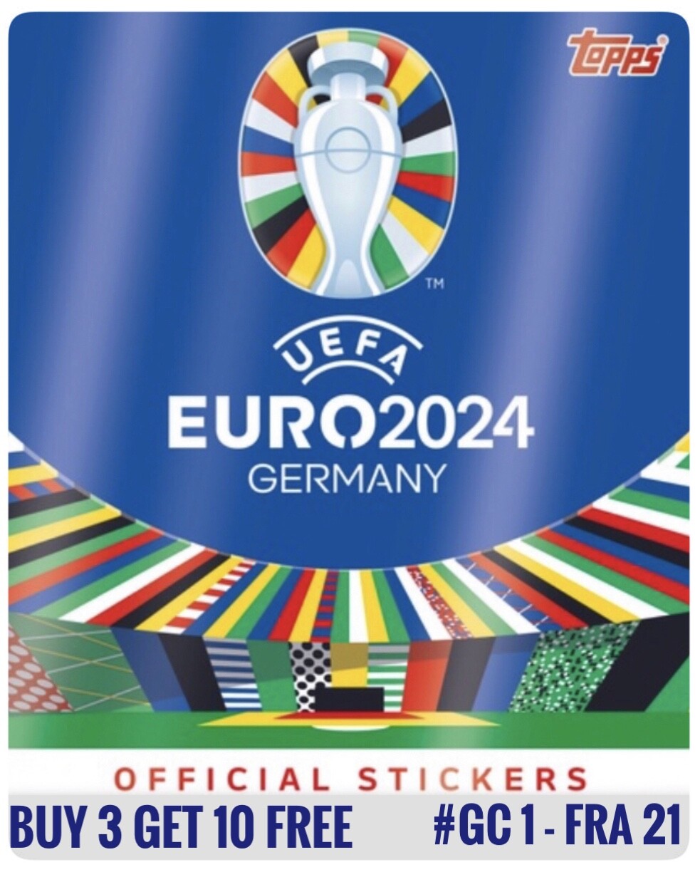 Topps GERMANY 2024 EURO STICKERS, Page 28 – 57, Groups C & D – Buy 3 Get 10 Free
